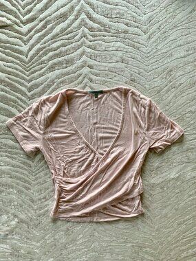 Charlotte Russe Summer Crop Top| Cross Body Pale Pink Crop Top